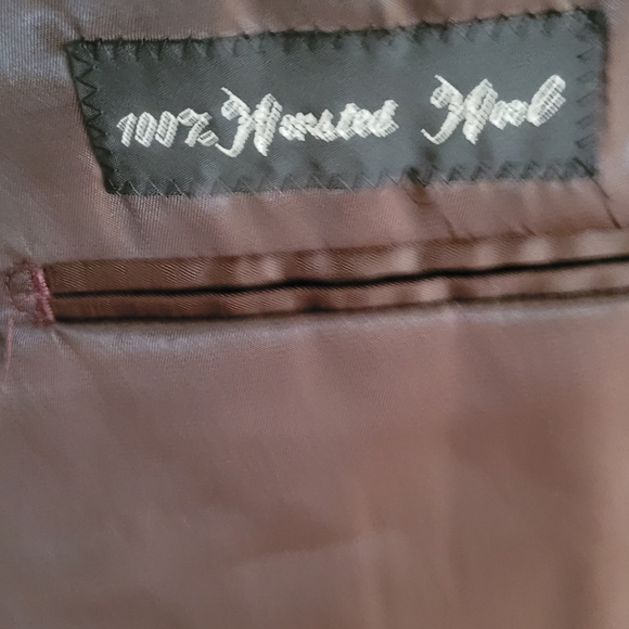 Giorgio Sappini Bergundy Red 100% Worsted Wool Suit Jacket - Picture 5 of 8